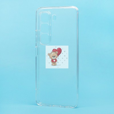 Чехол-накладка для Infinix Hot 50 4G (прозрачный) Activ ASC-101 Puffy 0.9мм