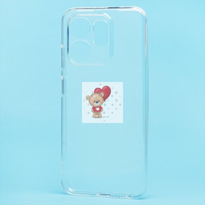 Чехол-накладка для Infinix Hot 50i (прозрачный) Activ ASC-101 Puffy 0.9мм