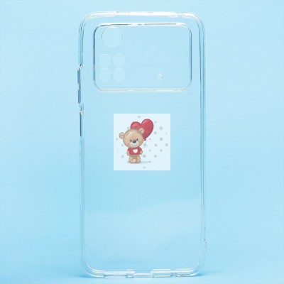 Чехол-накладка для Xiaomi Poco M4 Pro 4G (прозрачный) Activ ASC-101 Puffy 0.9мм