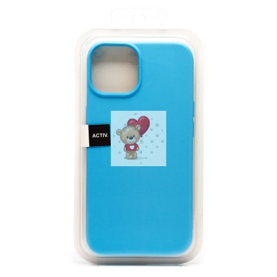 Чехол-накладка для Apple iPhone 14 (голубой) Activ Full Original Design