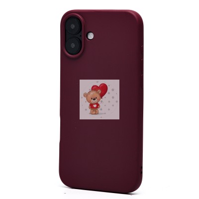 Чехол-накладка для Apple iPhone 16 Plus (бордовый) Activ Full Original Design Чехол-накладка для Apple iPhone 16 Plus (бордовый) Activ Full Original Design