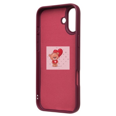 Чехол-накладка для Apple iPhone 16 Plus (бордовый) Activ Full Original Design Чехол-накладка для Apple iPhone 16 Plus (бордовый) Activ Full Original Design