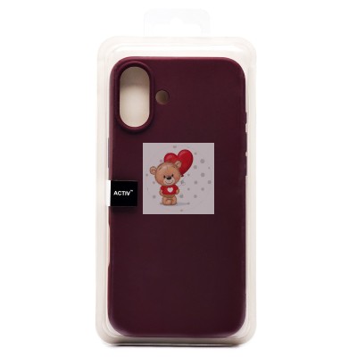 Чехол-накладка для Apple iPhone 16 Plus (бордовый) Activ Full Original Design Чехол-накладка для Apple iPhone 16 Plus (бордовый) Activ Full Original Design