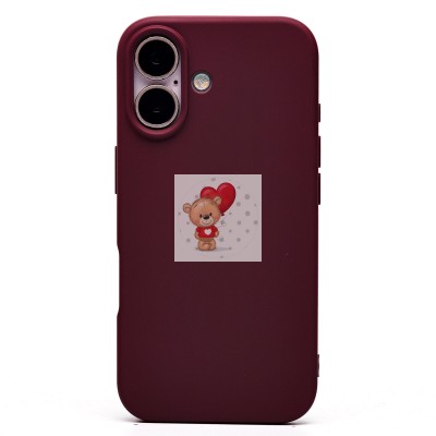 Чехол-накладка для Apple iPhone 16 (бордовый) Activ Full Original Design