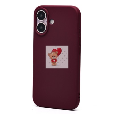 Чехол-накладка для Apple iPhone 16 (бордовый) Activ Full Original Design Чехол-накладка для Apple iPhone 16 (бордовый) Activ Full Original Design