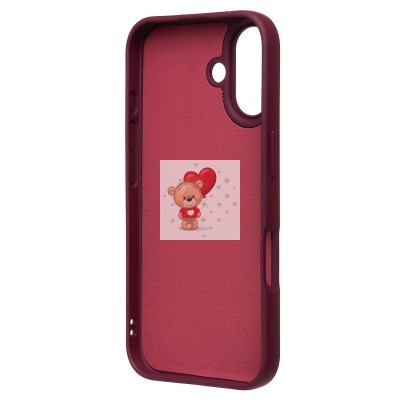 Чехол-накладка для Apple iPhone 16 (бордовый) Activ Full Original Design Чехол-накладка для Apple iPhone 16 (бордовый) Activ Full Original Design