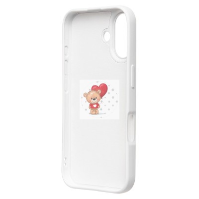 Чехол-накладка для Apple iPhone 16 (белый) Activ Full Original Design