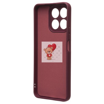 Чехол-накладка для Honor X8a (бордовый) Activ Full Original Design