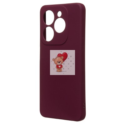 Чехол-накладка для Infinix Hot 40i (бордовый) Activ Full Original Design Чехол-накладка для Infinix Hot 40i (бордовый) Activ Full Original Design