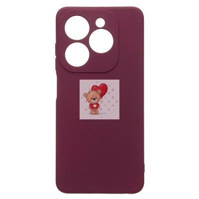 Чехол-накладка для Tecno Spark Go 2024 (бордовый) Activ Full Original Design