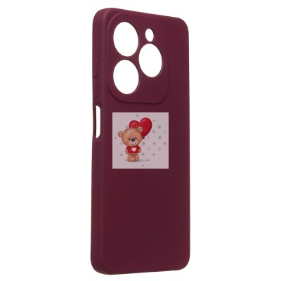 Чехол-накладка для Tecno Spark Go 2024 (бордовый) Activ Full Original Design