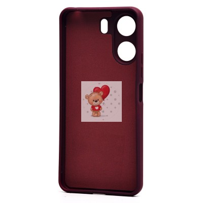 Чехол-накладка для Xiaomi Poco C65 (бордовый) Activ Full Original Design