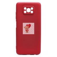 Чехол-накладка для Xiaomi Poco X3 (бордовый) Activ Full Original Design