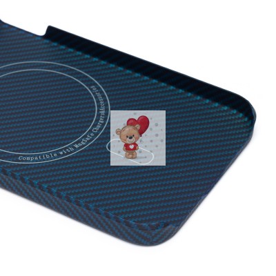 Чехол-накладка для Apple iPhone 12 (синий) Cellis SM009 POSH KEVLAR SafeMag