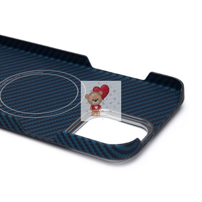 Чехол-накладка для Apple iPhone 13 Pro Max (синий) Cellis SM009 POSH KEVLAR SafeMag