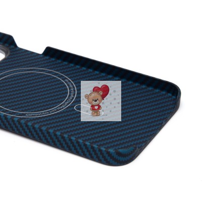 Чехол-накладка для Apple iPhone 13 Pro Max (синий) Cellis SM009 POSH KEVLAR SafeMag