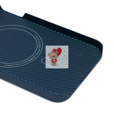 Чехол-накладка для Apple iPhone 13 Pro (синий) Cellis SM009 POSH KEVLAR SafeMag Чехол-накладка для Apple iPhone 13 Pro (синий) Cellis SM009 POSH KEVLAR SafeMag