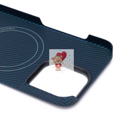 Чехол-накладка для Apple iPhone 13 Pro (синий) Cellis SM009 POSH KEVLAR SafeMag Чехол-накладка для Apple iPhone 13 Pro (синий) Cellis SM009 POSH KEVLAR SafeMag