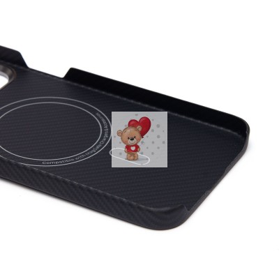 Чехол-накладка для Apple iPhone 14 Pro Max (черный) Cellis SM009 POSH KEVLAR SafeMag Чехол-накладка для Apple iPhone 14 Pro Max (черный) Cellis SM009 POSH KEVLAR SafeMag