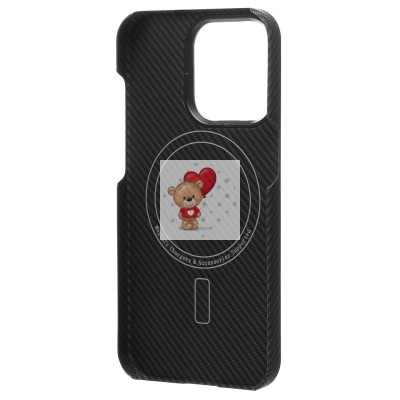 Чехол-накладка для Apple iPhone 14 Pro (черный) Cellis SM009 POSH KEVLAR SafeMag Чехол-накладка для Apple iPhone 14 Pro (черный) Cellis SM009 POSH KEVLAR SafeMag