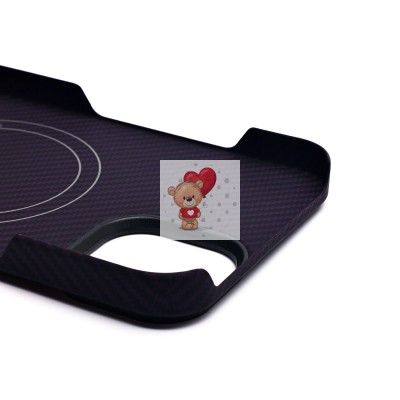 Чехол-накладка для Apple iPhone 14 (фиолетовый) Cellis SM009 POSH KEVLAR SafeMag