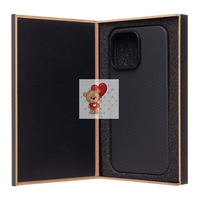 Чехол-накладка для Apple iPhone 15 Pro Max (черный) Cellis SM009 POSH KEVLAR SafeMag