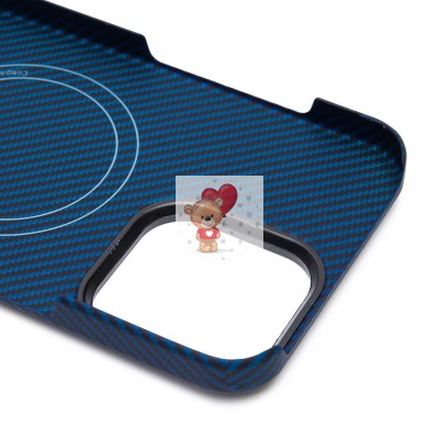 Чехол-накладка для Apple iPhone 15 Pro Max (синий) Cellis SM009 POSH KEVLAR SafeMag