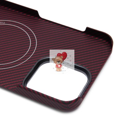 Чехол-накладка для Apple iPhone 15 Pro Max (красный) Cellis SM009 POSH KEVLAR SafeMag Чехол-накладка для Apple iPhone 15 Pro Max (красный) Cellis SM009 POSH KEVLAR SafeMag