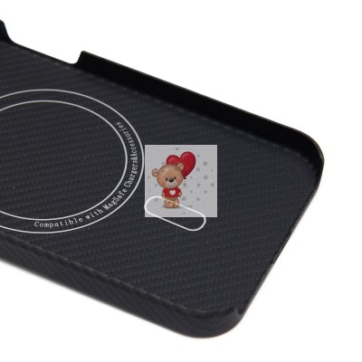 Чехол-накладка для Apple iPhone 15 Pro (черный) Cellis SM009 POSH KEVLAR SafeMag