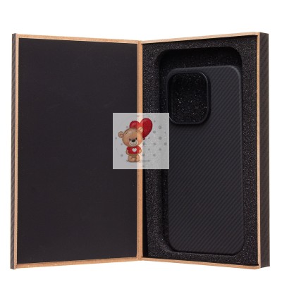 Чехол-накладка для Apple iPhone 15 Pro (черный) Cellis SM009 POSH KEVLAR SafeMag