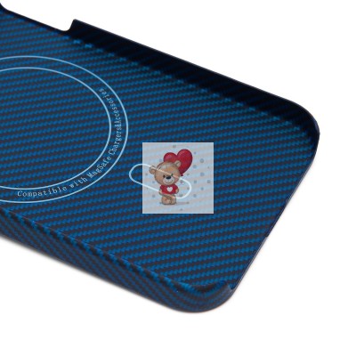 Чехол-накладка для Apple iPhone 15 Pro (синий) Cellis SM009 POSH KEVLAR SafeMag
