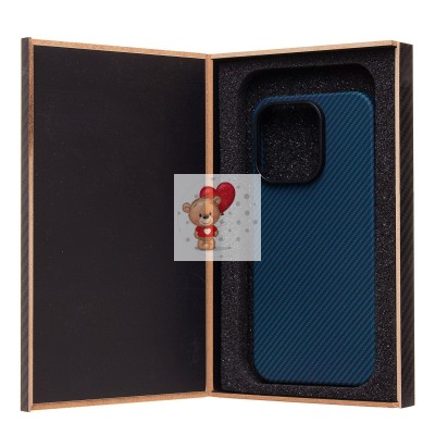 Чехол-накладка для Apple iPhone 15 Pro (синий) Cellis SM009 POSH KEVLAR SafeMag