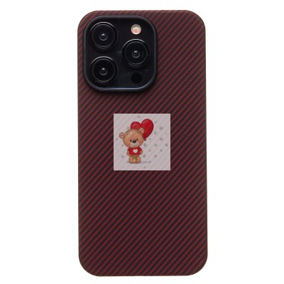 Чехол-накладка для Apple iPhone 15 Pro (красный) Cellis SM009 POSH KEVLAR SafeMag