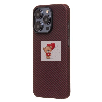 Чехол-накладка для Apple iPhone 15 Pro (красный) Cellis SM009 POSH KEVLAR SafeMag