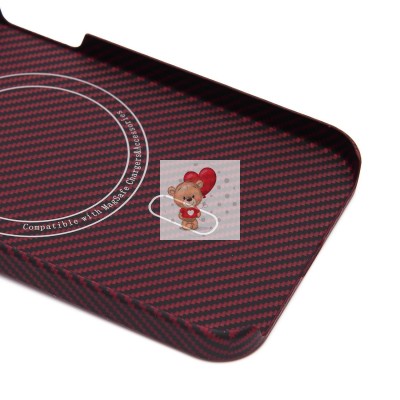 Чехол-накладка для Apple iPhone 15 Pro (красный) Cellis SM009 POSH KEVLAR SafeMag