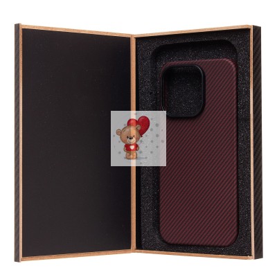 Чехол-накладка для Apple iPhone 15 Pro (красный) Cellis SM009 POSH KEVLAR SafeMag