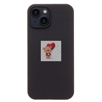 Чехол-накладка для Apple iPhone 15 (черный) Cellis SM009 POSH KEVLAR SafeMag