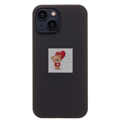 Чехол-накладка для Apple iPhone 15 (черный) Cellis SM009 POSH KEVLAR SafeMag