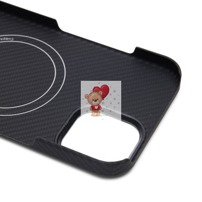 Чехол-накладка для Apple iPhone 15 (черный) Cellis SM009 POSH KEVLAR SafeMag