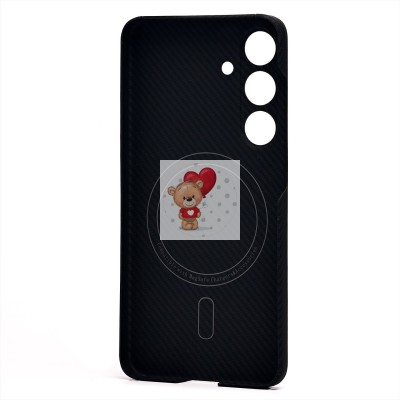 Чехол-накладка для Samsung Galaxy S24 (черный) Cellis SM009 POSH KEVLAR SafeMag