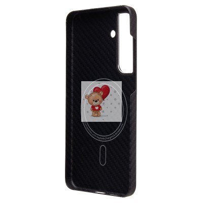 Чехол-накладка для Samsung Galaxy S24+ (черный) Cellis SM009 POSH KEVLAR SafeMag
