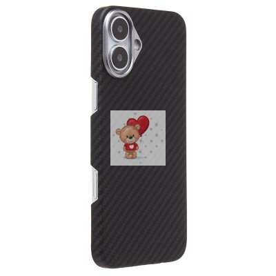 Чехол-накладка Apple iPhone 16 Plus (черный) Cellis SM009 POSH KEVLAR для Чехол-накладка Apple iPhone 16 Plus (черный) Cellis SM009 POSH KEVLAR для