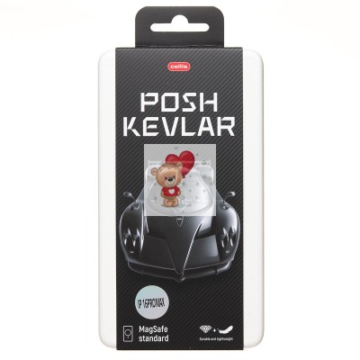 Чехол-накладка Apple iPhone 16 Pro Max (черный) Cellis SM009 POSH KEVLAR для