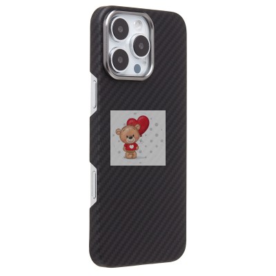 Чехол-накладка Apple iPhone 16 Pro Max (черный) Cellis SM009 POSH KEVLAR для