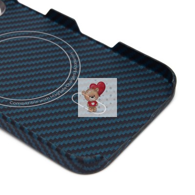 Чехол-накладка Apple iPhone 16 Pro (темно-синий) Cellis SM009 POSH KEVLAR для Чехол-накладка Apple iPhone 16 Pro (темно-синий) Cellis SM009 POSH KEVLAR для