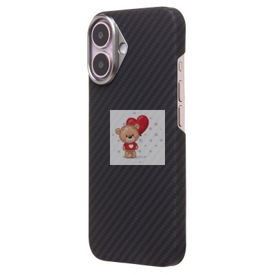 Чехол-накладка Apple iPhone 16 (черный) Cellis SM009 POSH KEVLAR для