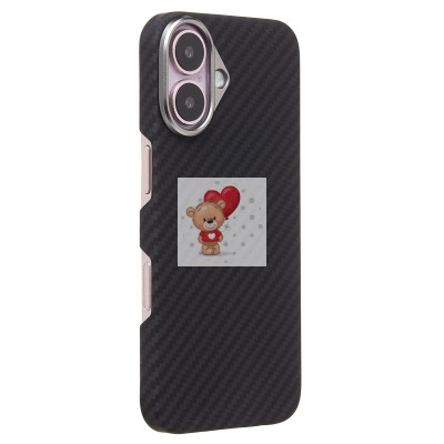 Чехол-накладка Apple iPhone 16 (черный) Cellis SM009 POSH KEVLAR для