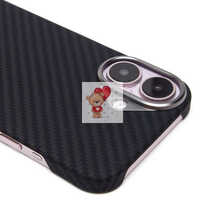 Чехол-накладка Apple iPhone 16 (черный) Cellis SM009 POSH KEVLAR для