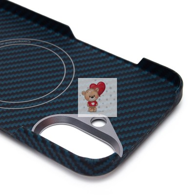Чехол-накладка Apple iPhone 16 (темно-синий) Cellis SM009 POSH KEVLAR для Чехол-накладка Apple iPhone 16 (темно-синий) Cellis SM009 POSH KEVLAR для