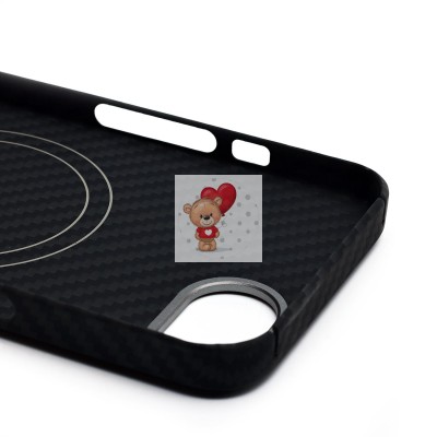 Чехол-накладка Apple iPhone 16e (черный) Cellis SM009 POSH KEVLAR для